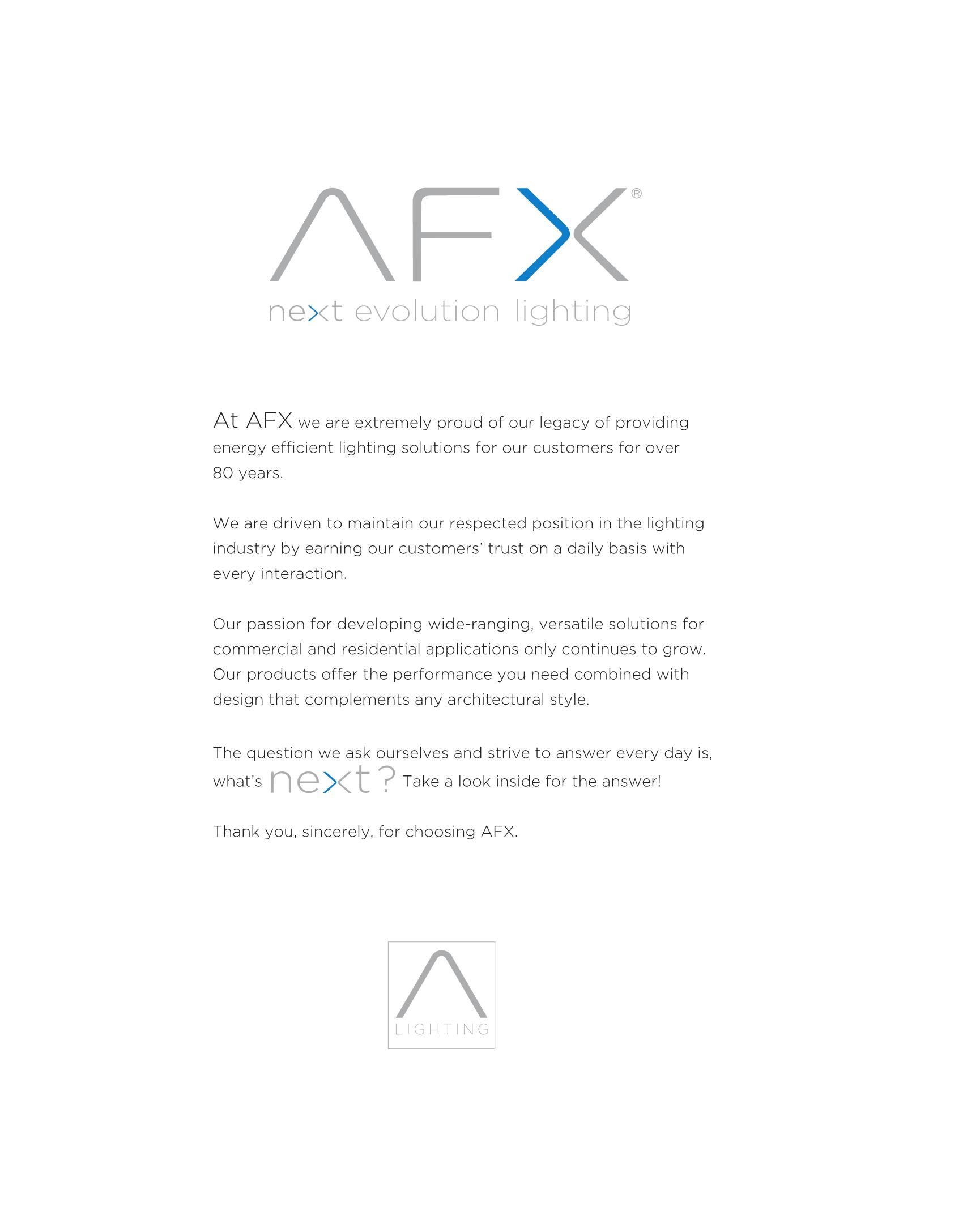 AFX Lighting 2022 Supplement